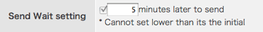 Send Wait setting:change time